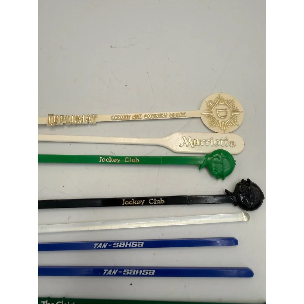 Vintage Hotel Swizzle Stick Lot The Cloister Boca Raton Jockey Club 11pc